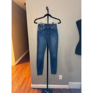 True Religion Halle High Rise Super Skinny Jeans Blue 202347 Size 25